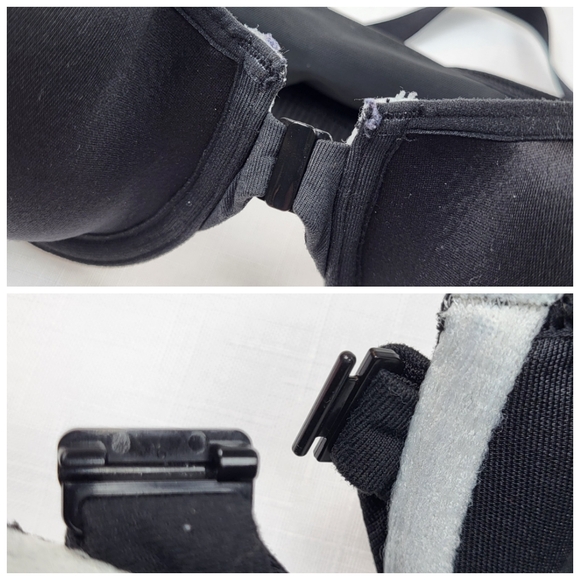 Victorias Secret VSX Sports BRA Size 34DD Black Double Front Zip Underwire 34E - Picture 12 of 15